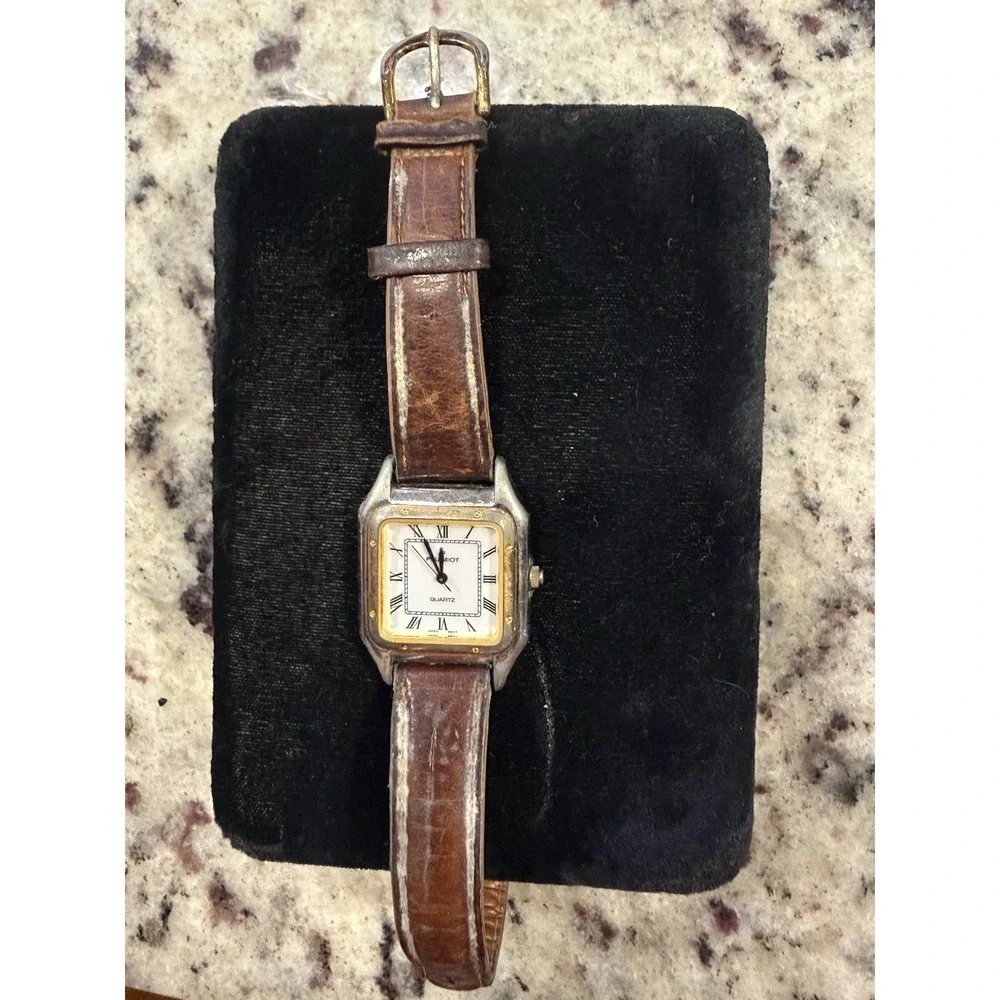 Lot of 2 Vintage‎ Peugeot Quartz Watches – Gold Tone, For Repair/Parts